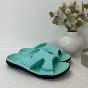 Vionic Merced Cross Strap Slide Orthotic Sandal Black Women 8 Comfort Shoe